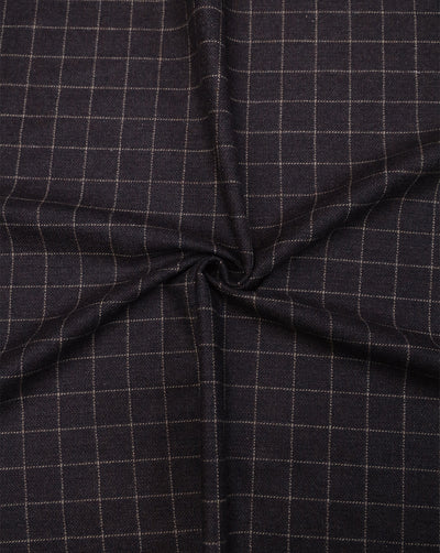 CHECKS WOOLEN TWEED FABRIC (WIDTH 54 INCHES)