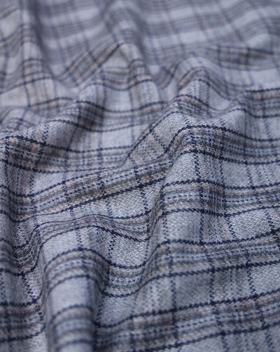 CHECKS WOOLEN TWEED FABRIC (WIDTH 54 INCHES)