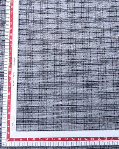 CHECKS WOOLEN TWEED FABRIC (WIDTH 54 INCHES)