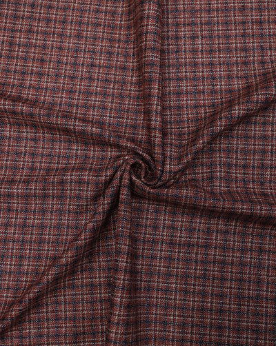 CHECKS WOOLEN TWEED FABRIC (WIDTH 54 INCHES)