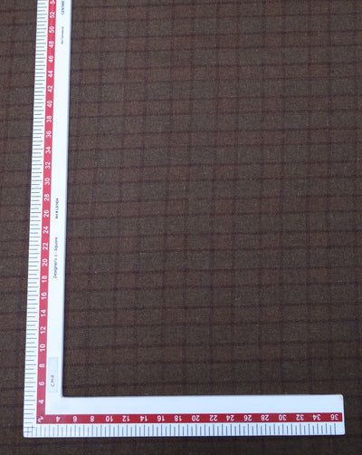 CHECKS WOOLEN TWEED FABRIC (WIDTH 54 INCHES)