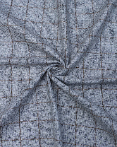 CHECKS WOOLEN TWEED FABRIC (WIDTH 54 INCHES)