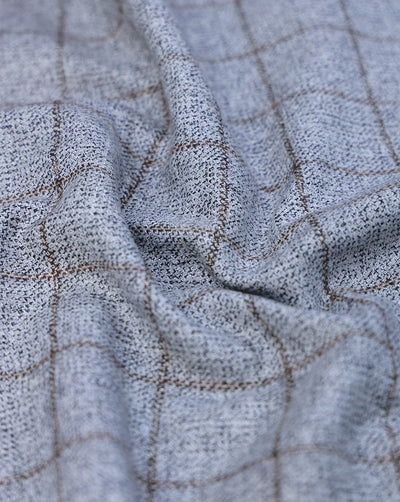 CHECKS WOOLEN TWEED FABRIC (WIDTH 54 INCHES)