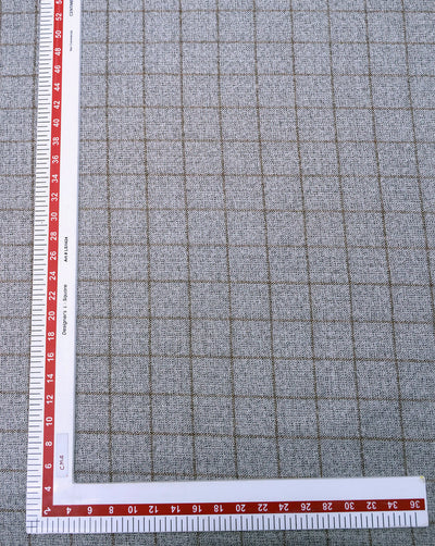 CHECKS WOOLEN TWEED FABRIC (WIDTH 54 INCHES)