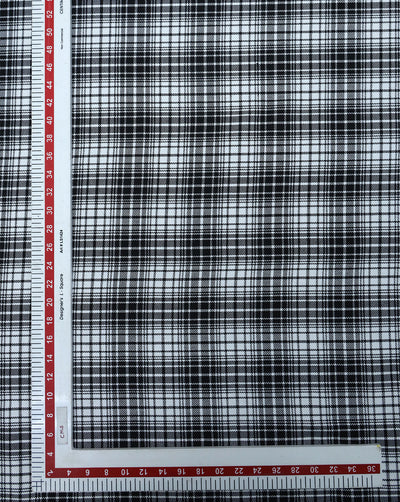 CHECKS WOOLEN TWEED FABRIC (WIDTH 54 INCHES)