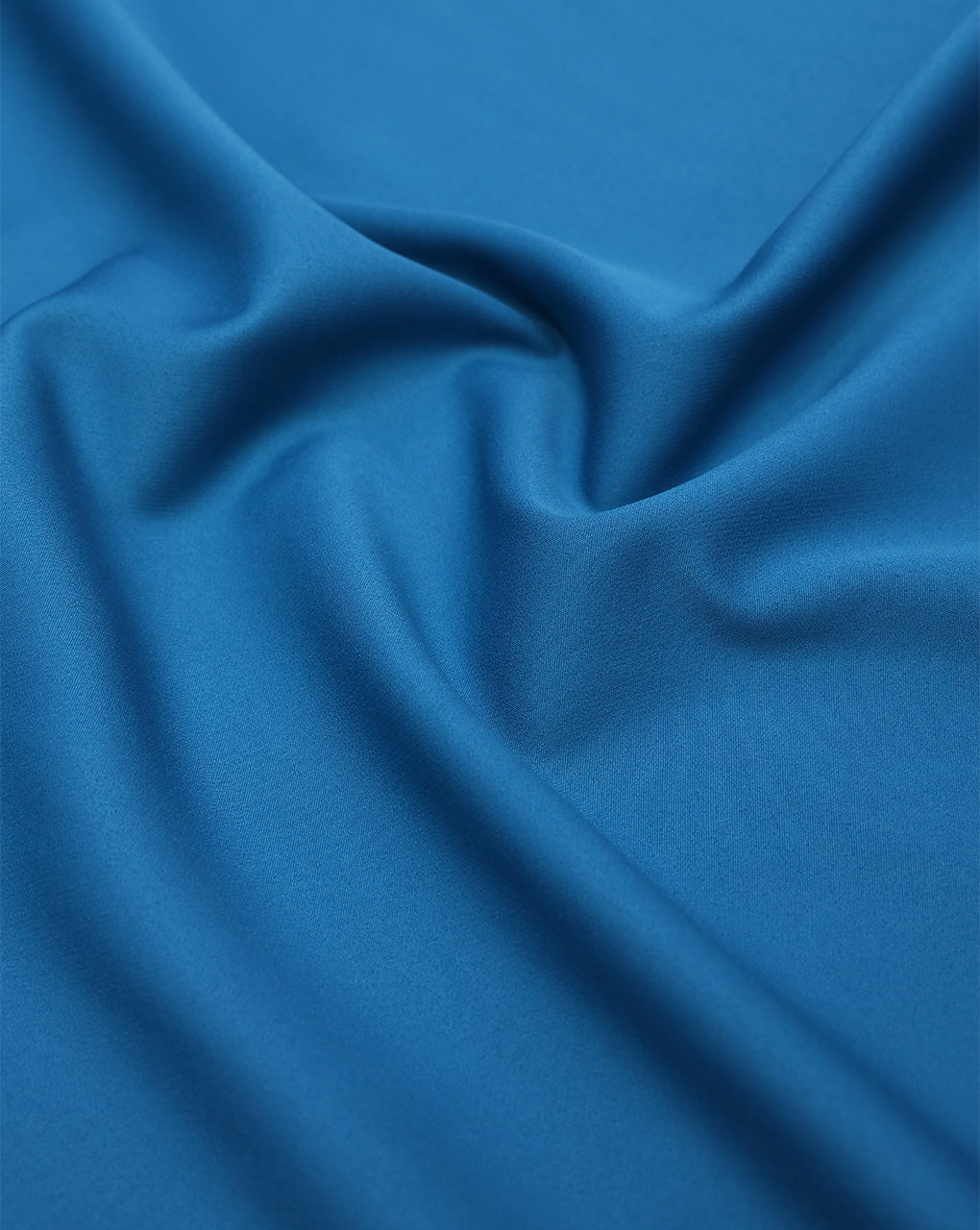 TURQUOISE BLUE BANANA CREPE FABRIC