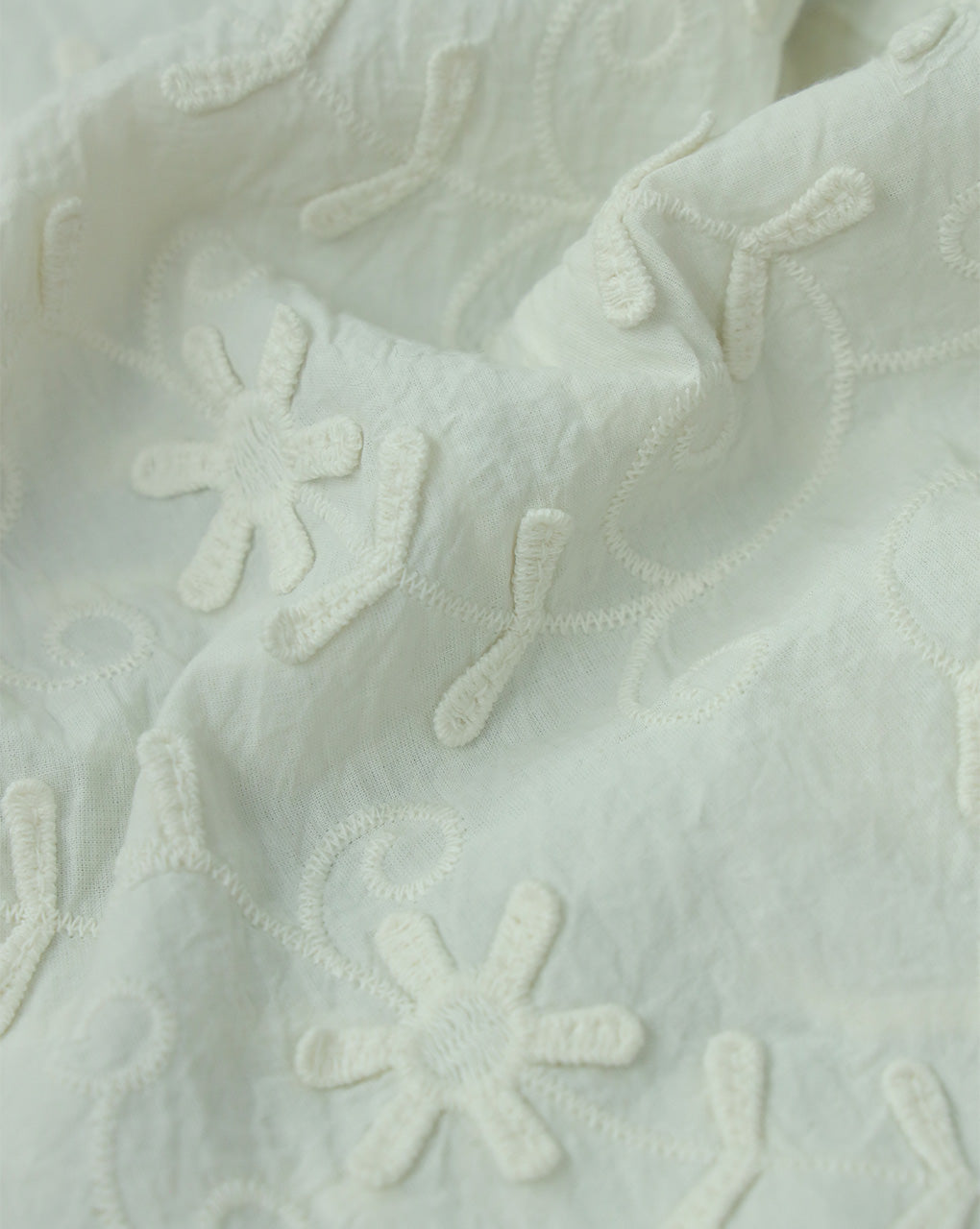RFD COTTON 3D SCHIFFLI EMBROIDERY FABRIC