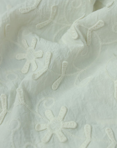 RFD COTTON 3D SCHIFFLI EMBROIDERY FABRIC