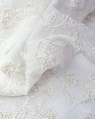 RFD COTTON 3D SCHIFFLI EMBROIDERY FABRIC