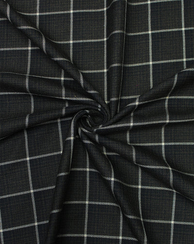 CHECKS WOOLEN TWEED FABRIC (WIDTH 56 INCHES)