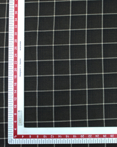 CHECKS WOOLEN TWEED FABRIC (WIDTH 56 INCHES)