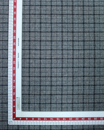 CHECKS WOOLEN TWEED FABRIC (WIDTH 56 INCHES)