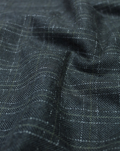 CHECKS WOOLEN TWEED FABRIC (WIDTH 56 INCHES)