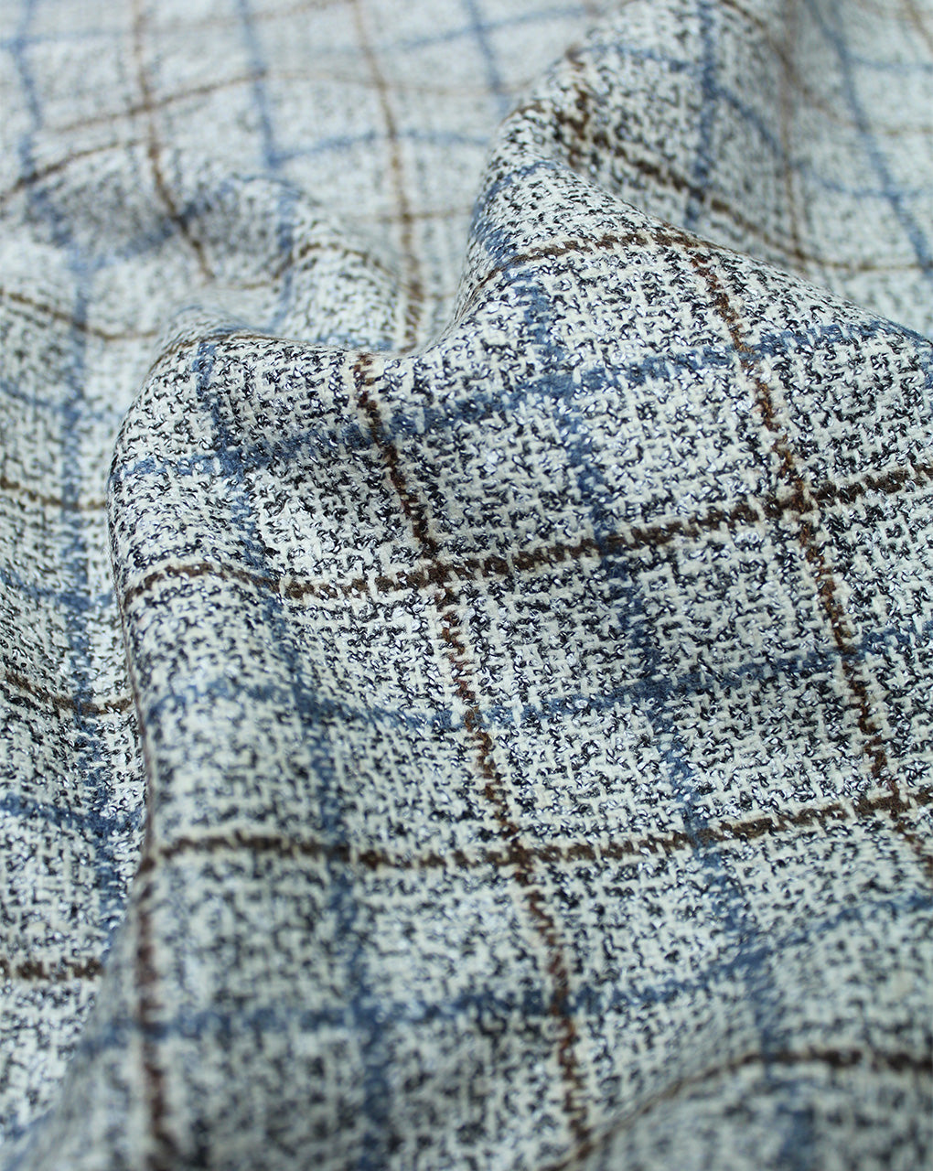 CHECKS WOOLEN TWEED FABRIC (WIDTH 56 INCHES)