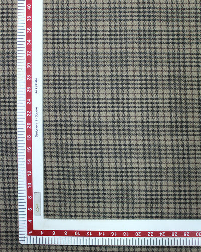 CHECKS WOOLEN TWEED FABRIC (WIDTH 56 INCHES)