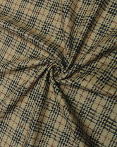 CHECKS WOOLEN TWEED FABRIC (WIDTH 56 INCHES)