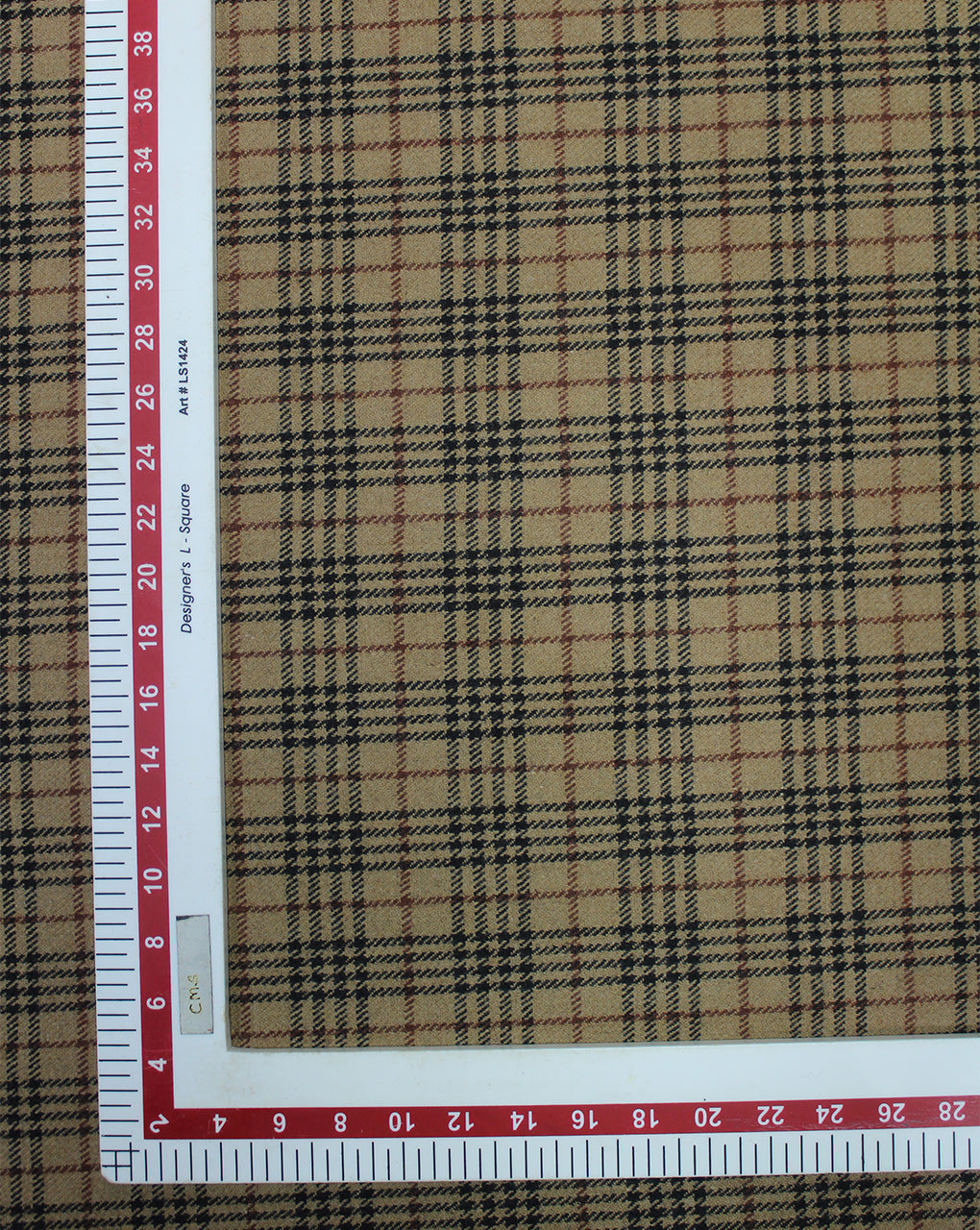 CHECKS WOOLEN TWEED FABRIC (WIDTH 56 INCHES)