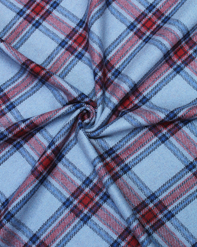 CHECKS WOOLEN TWEED FABRIC (WIDTH 56 INCHES)