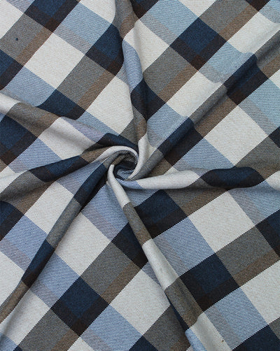 CHECKS WOOLEN TWEED FABRIC (WIDTH 56 INCHES)