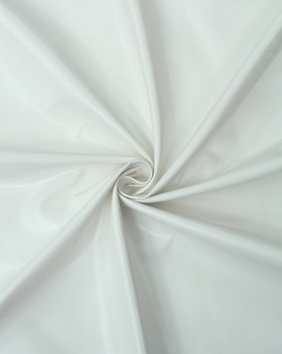 WHITE LEATHERITE FABRIC WITH SUEDE LINING