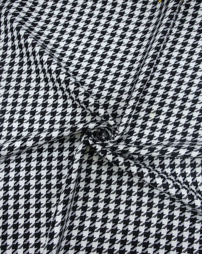 CHECKS WOOLEN TWEED FABRIC
