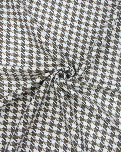 CHECKS WOOLEN TWEED FABRIC