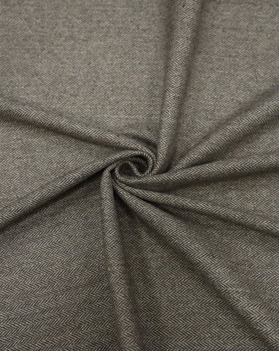 HERRINGBONE WOOLEN TWEED FABRIC