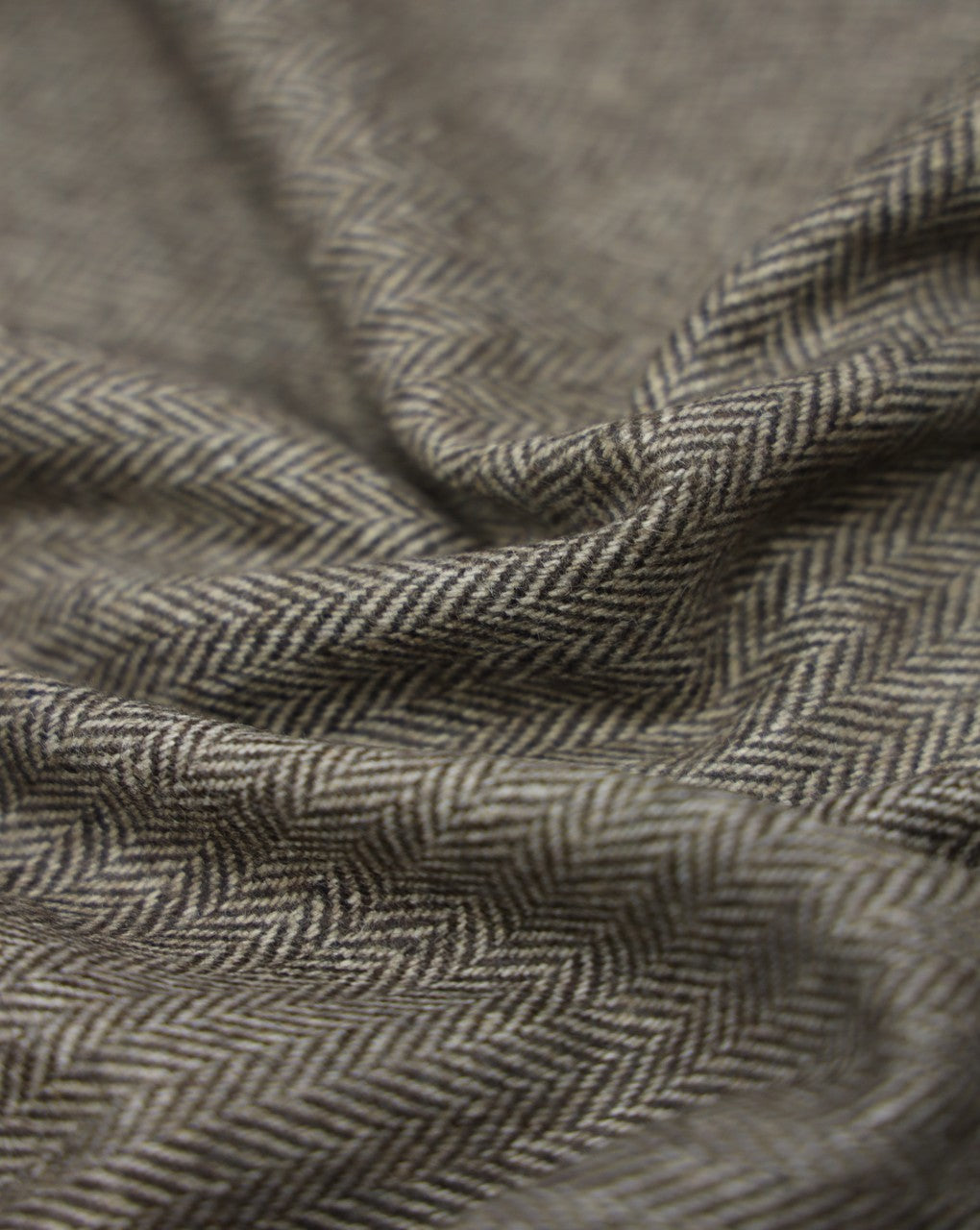 HERRINGBONE WOOLEN TWEED FABRIC