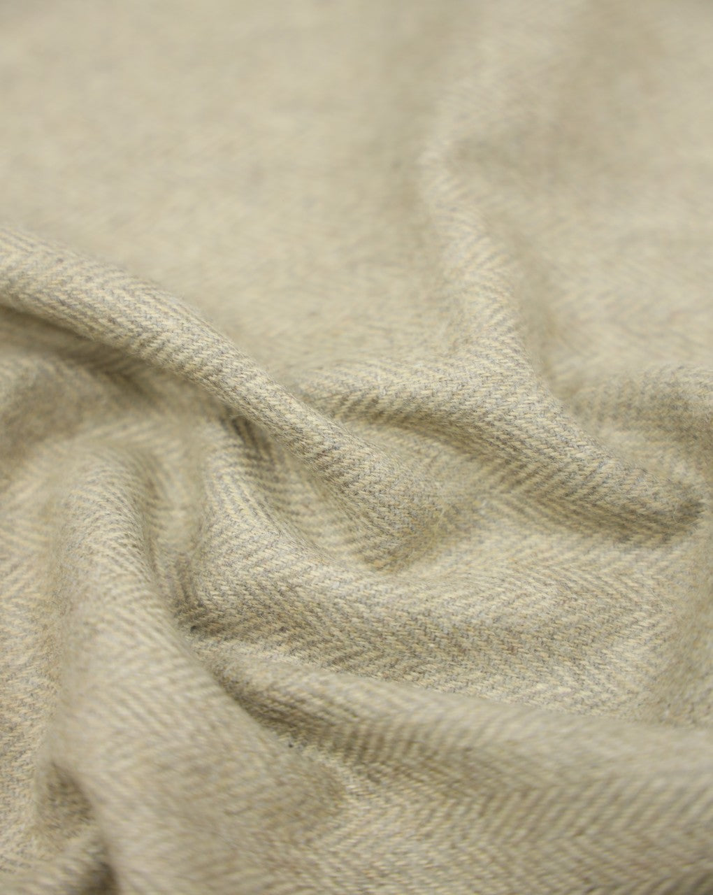 HERRINGBONE WOOLEN TWEED FABRIC