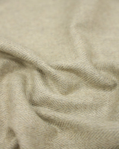 HERRINGBONE WOOLEN TWEED FABRIC