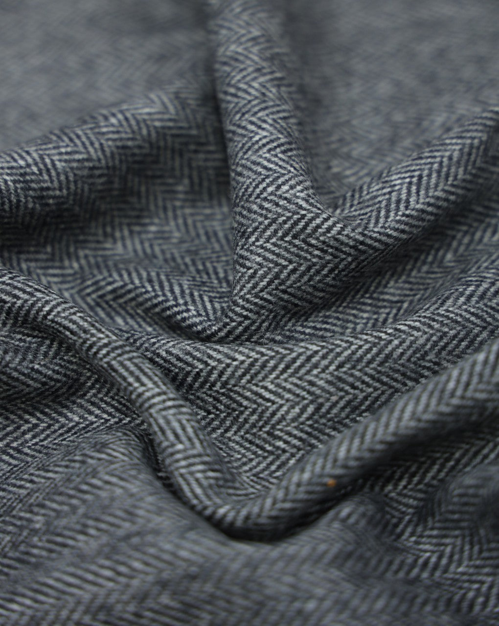 HERRINGBONE WOOLEN TWEED FABRIC