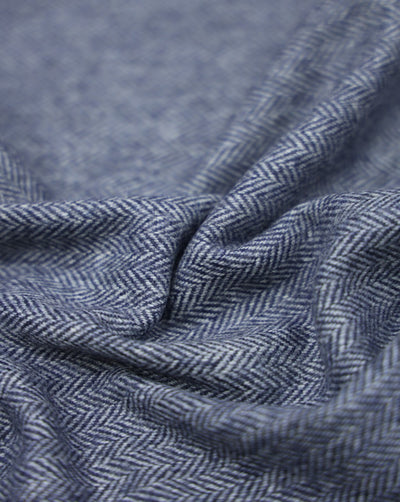 HERRINGBONE WOOLEN TWEED FABRIC
