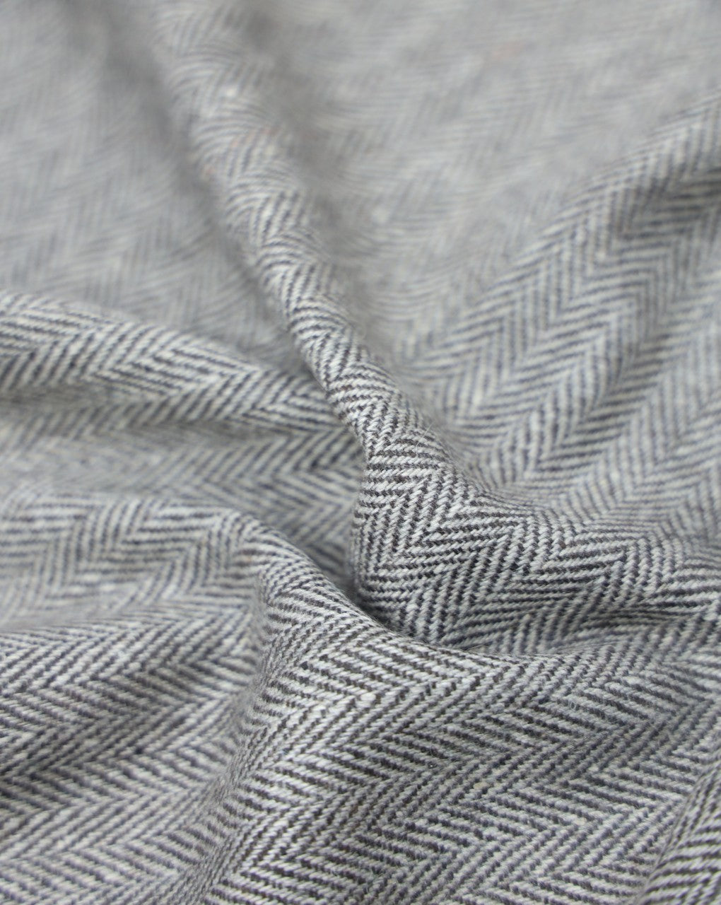 HERRINGBONE WOOLEN TWEED FABRIC