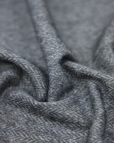 HERRINGBONE WOOLEN TWEED FABRIC