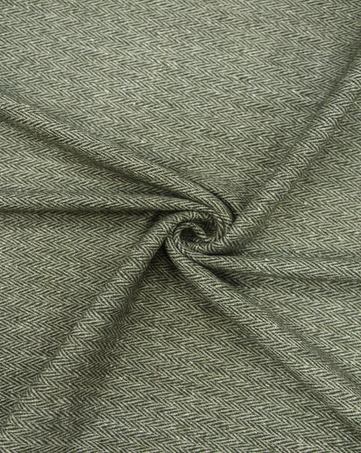 HERRINGBONE WOOLEN TWEED FABRIC