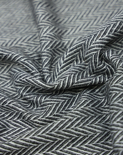 HERRINGBONE WOOLEN TWEED FABRIC