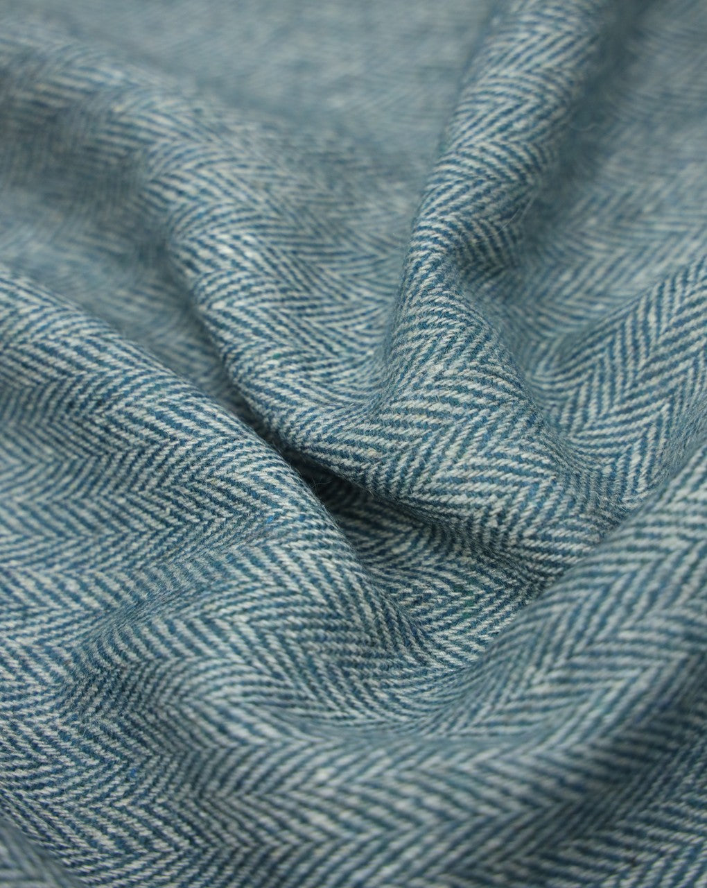 HERRINGBONE WOOLEN TWEED FABRIC