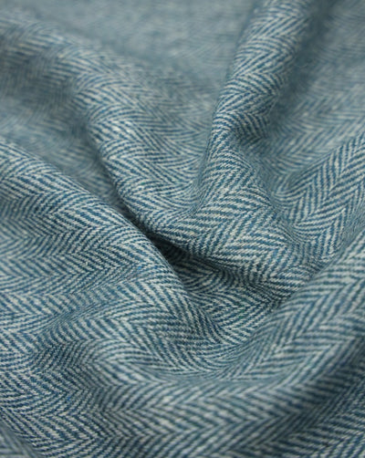 HERRINGBONE WOOLEN TWEED FABRIC