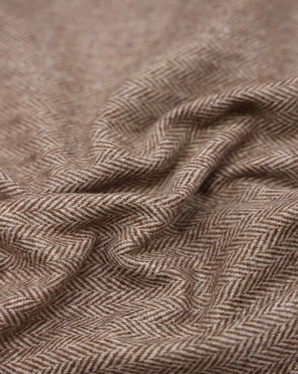 HERRINGBONE WOOLEN TWEED FABRIC