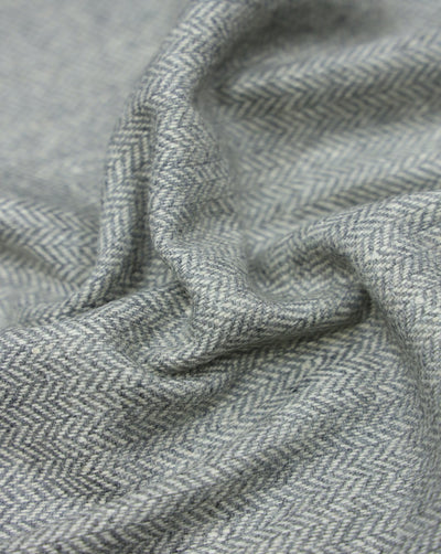 HERRINGBONE WOOLEN TWEED FABRIC