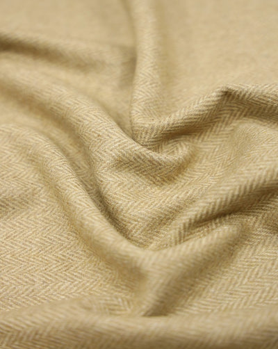 HERRINGBONE WOOLEN TWEED FABRIC