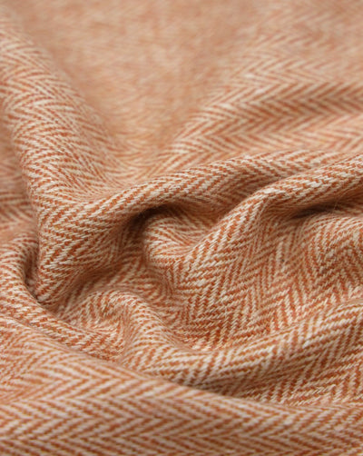 HERRINGBONE WOOLEN TWEED FABRIC