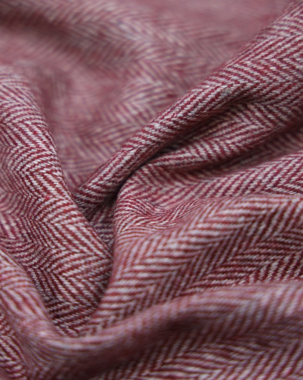 HERRINGBONE WOOLEN TWEED FABRIC