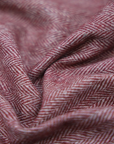 HERRINGBONE WOOLEN TWEED FABRIC