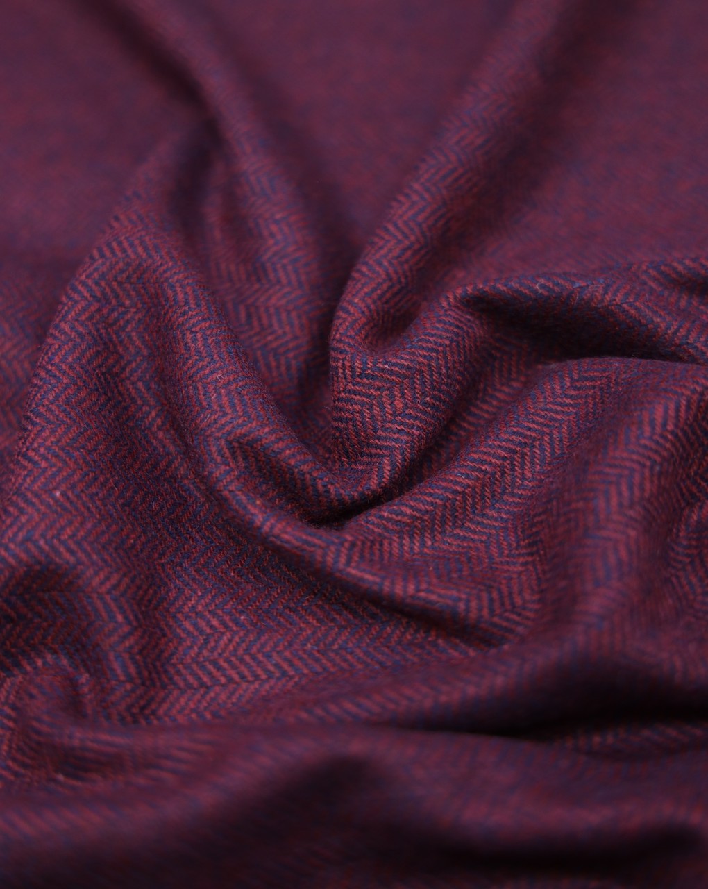 HERRINGBONE WOOLEN TWEED FABRIC