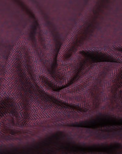 HERRINGBONE WOOLEN TWEED FABRIC