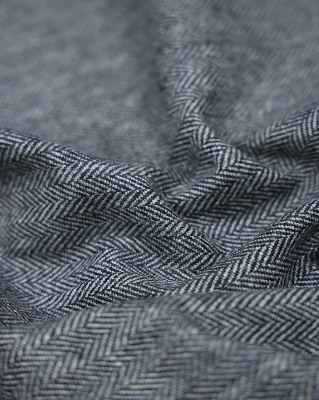HERRINGBONE WOOLEN TWEED FABRIC