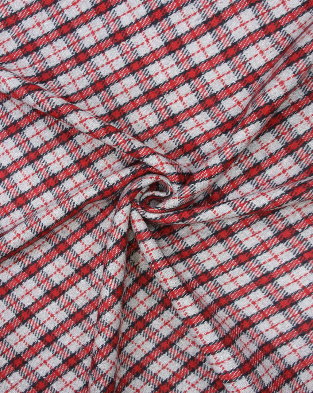 CHECKS WOOLEN TWEED FABRIC