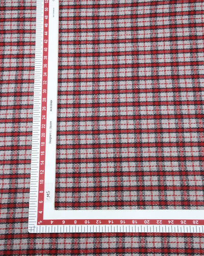 CHECKS WOOLEN TWEED FABRIC