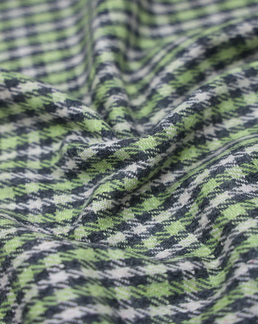 CHECKS WOOLEN TWEED FABRIC